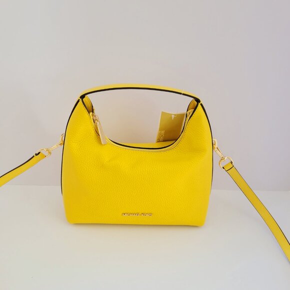 Michael Kors Ember Small Messenger Top Handle Handbag Crossbody Daisy Yellow - Picture 2 of 7